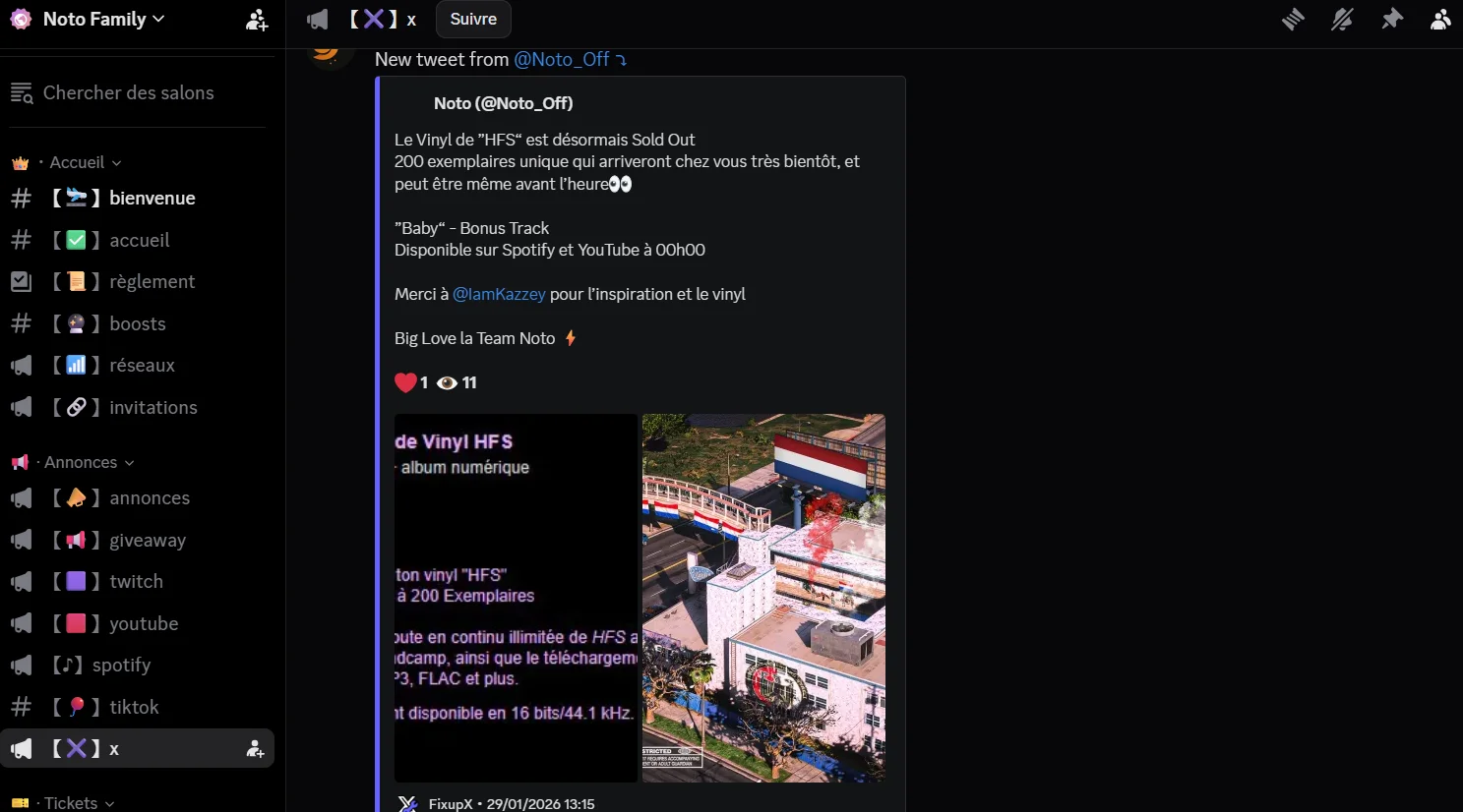 Notification X (Twitter) Noto