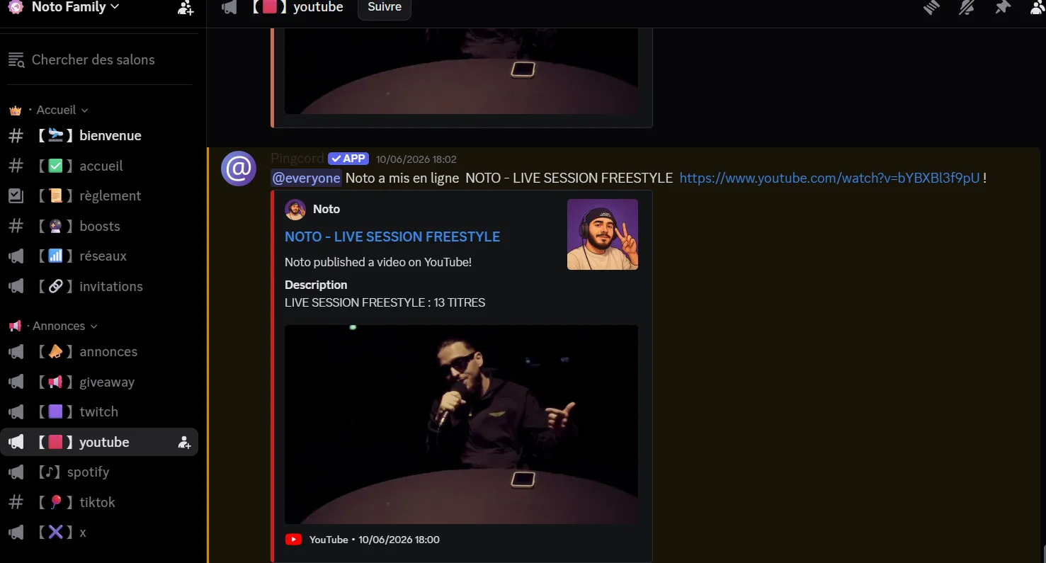 Notification YouTube Noto